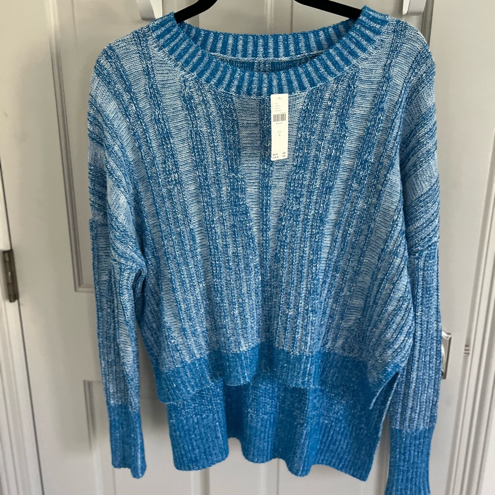 Brand new, Anthropologie, Pilcro textured high low pullover sweater in small